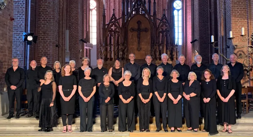 Az Assisi Szent Ferenc-plébániatemplomban fellépő, walesi Abermore Singers